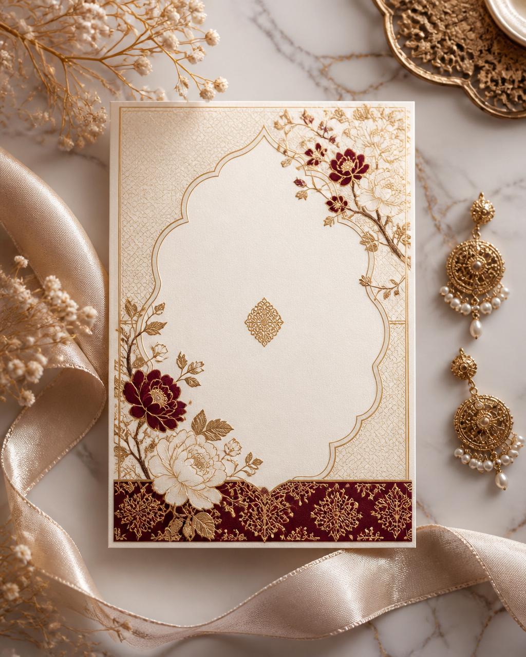 Carte d'invitation digitale élégante pour mariage